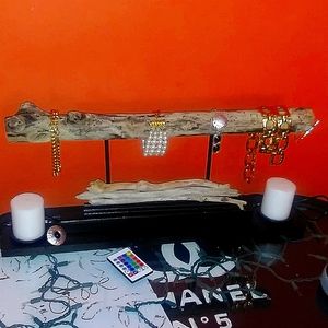 GIFTEDby me Driftwood lamp led color changing /candle holder/bracelet hanger